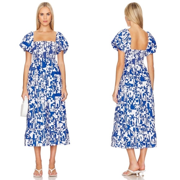 NWT Show Me Your MuMu - Afternoon Tea Dress in Santorini Escape - Size Small - Picture 1 of 4